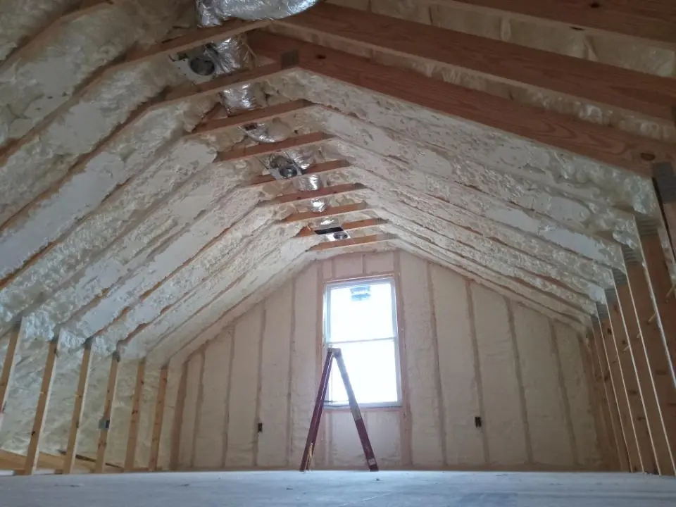 Spray foam roofing application for Crawl Space Insulation project in Aptos